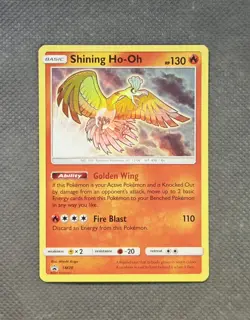 Shining Ho-Oh SM70 Holo Rare 2017 Sun Moon Shining Legends ETB Promo Pokemon NM - Image 1