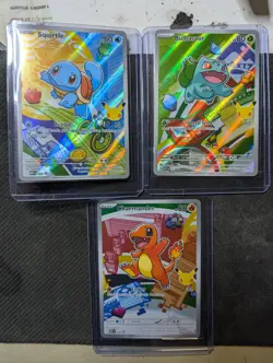 Kanto Starters First Partner Illustration Promos 30th Anniversary Pokemon NM TCG - Image 1