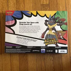 Pokemon TCG Ascended Heroes Premium Poster Collection Mega Lucario New Sealed - Image 2