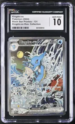 Kingdra EX 131 Promo Scarlet & Violet Black Star Promo CGC 10 Gem Mint PSA - Image 1