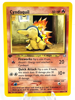 1st Edition Cyndaquil 57/111 - Neo Genesis - Common - Pokemon - NM - Image 1