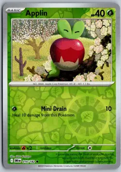 Applin 016/182 Common Destined Rivals Pokemon Reverse Holo Near Mint - Image 1