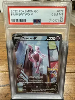PSA 10 Mewtwo V (Alternate Full Art) 072/078 Pokemon GO Holo - Image 1