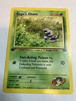Koga's Ekans LP 1st Edition Gym Challenge 77/132 Pokemon TCG Regular - Image 1