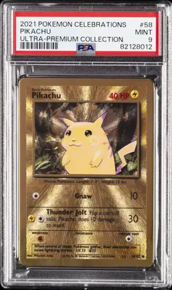 2021 POKEMON CELEBRATIONS ULTRA-PREMIUM COLLECTION #58 PIKACHU PSA 9 - Image 1