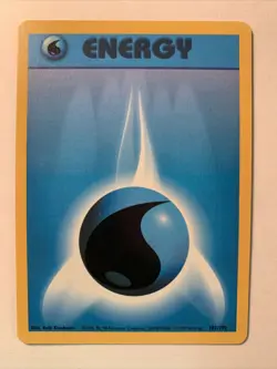 Water Energy - ERROR Ink Bubble Ink Blot 102/102 Pokemon Base Set Unlimited - NM - Image 1