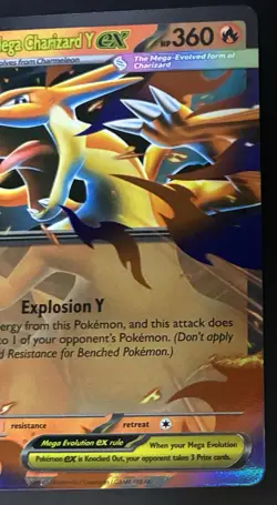 Mega Charizard Y EX 030 Black Star Promo Full Art Holo Charizard Tin Pokemon NM - Image 3