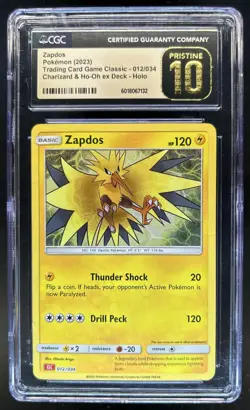 2023 Pokemon Classic Zapdos Charizard & Ho Oh ex Deck Pristine #012/034 CGC 10 - Image 1
