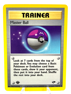 1st Edition Master Ball 116/132 - Gym Challenge - Trainer - Pokemon - NM - Image 1