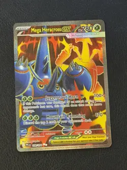 Pokemon Mega Heracross EX 108/094 Phantasmal Flames Ultra Rare Full Art Holo - Image 1