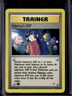 2000 Pokemon Gym Heroes 1st Edition Sabrina's E #117/132 - Image 1