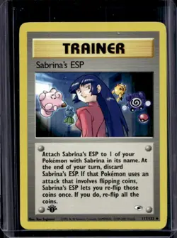 2000 Pokemon Gym Heroes 1st Edition Sabrina's E #117/132 - Image 1