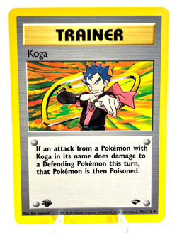 1st Edition Koga 106/132 - Gym Challenge - Rare Trainer - Pokemon - NM - Image 1