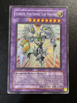 Elemental HERO Shining Flare Wingman CT03-EN004 Secret Rare Vintage Yugioh LP - Image 1