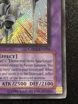 Elemental HERO Shining Flare Wingman CT03-EN004 Secret Rare Vintage Yugioh LP - Image 4