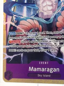 Bandai One Piece CCG Mamaragan OP15-078 Event Super Rare Foil alt art - Image 5