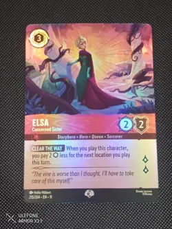 Elsa (Epic Foil) Concerned Sister 215/204 Disney Lorcana Mint Condition!!! - Image 1