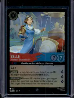 2025 Disney Lorcana Archazia's Island Belle Mechanic Extraordinaire Foil 126/204 - Image 1
