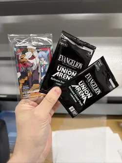 Union Arena Evangelion Release Event Rei Ayanami Promo & 2 Packs - Image 1