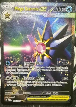 Mega Starmie EX 118/088 Special Illustration Rare Pokemon TCG Perfect Order NM - Image 1