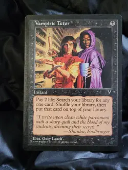 Vampiric Tutor Visions 1996 Rare MTG Magic the Gathering Trading Card LP - Image 3