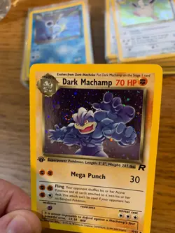 NEAR MINT! 1st Edition Dark Machamp (10/82) Team Rocket Set Holo Pokemon Card! - Image 4