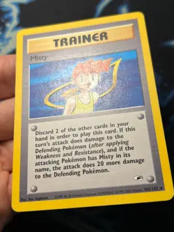 Misty 102/132 Gym Heroes Rare - Pokemon Card LP - - Image 4