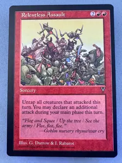 Relentless Assault Visions MTG—Never Played Near Mint—Vintage Magic - Image 1