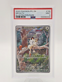 Meowth 106/094 Illustration Rare Pfl En-phantasmal Flames Pokemon PSA 9 - Image 1