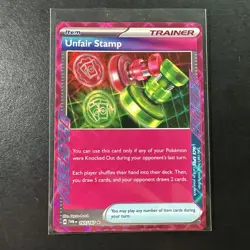 Unfair Stamp 165/167 Sv06 Twilight Masquerade Ace Holo Pokemon TCG - Image 1