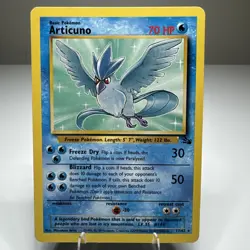 Articuno 17/62 Fossil Unlimited Pokemon Rare HP/DMG - Image 3