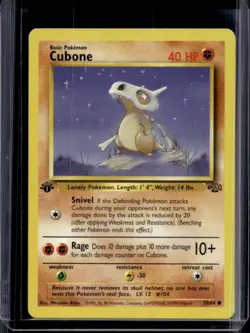 1999 Pokemon Jungle 1st Edition Cubone #50/64 - Image 1