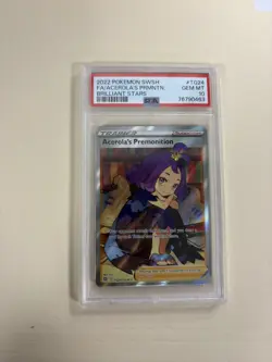 Pokemon 2022 Acerola's Premonition TG24 Full Art Brilliant Stars GEM MINT PSA 10 - Image 1