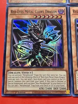 3x Red-Eyes Metal Claws Dragon + 3x Metal ILLusionist | NM | 1st Ed | YuGiOh! - Image 3