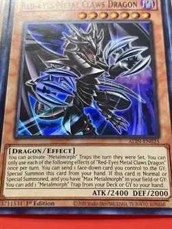 3x Red-Eyes Metal Claws Dragon + 3x Metal ILLusionist | NM | 1st Ed | YuGiOh! - Image 4