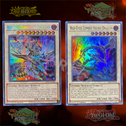 Yugioh Red Eyes Zombie Dragon Lord and Zombie Necro Dragon 1st Edition NM - Image 1