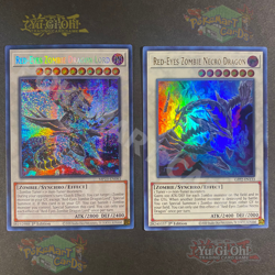 Yugioh Red Eyes Zombie Dragon Lord and Zombie Necro Dragon 1st Edition NM - Image 2