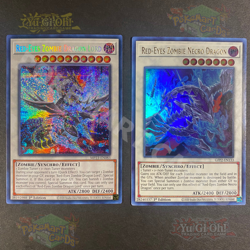 Yugioh Red Eyes Zombie Dragon Lord and Zombie Necro Dragon 1st Edition NM - Image 3