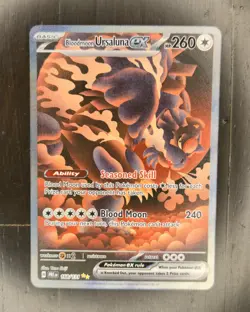 Pokemon Bloodmoon Ursaluna EX SIR Holo 168/131 SV: Prismatic Evolutions - Image 1