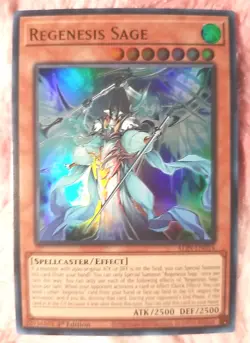 Yu-gi-oh! Regenesis Sage ALIN-EN014 Ultra Rare 1st Edition Alliance Insight Card - Image 1