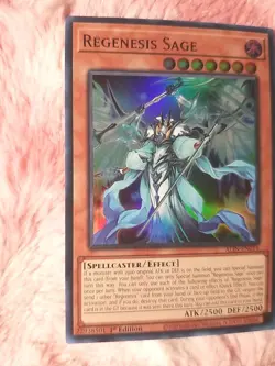 Yu-gi-oh! Regenesis Sage ALIN-EN014 Ultra Rare 1st Edition Alliance Insight Card - Image 2