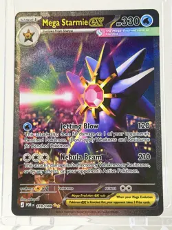 Pokemon Mega Starmie EX 330 HP Jetting Blow Nebula Beam Holo Card POR 118/088 - Image 1