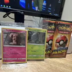 Pokemon TCG Detective Pikachu 2019 English Holo Promo Lot 2 cards and 2 packs - Image 1