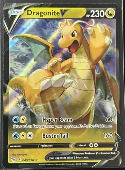 Pokemon Go Dragonite v Ultra Rare Holo Card 49/78 NM/M - Image 1