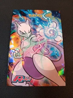 Pokemon Mewtwo #4 Cracked Ice Holo Team Rocket Card Database Peru - Image 1