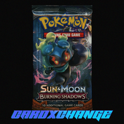 Pokemon TCG: Sun & Moon-Burning Shadows Booster Pack (10 Cards) Marshadow Art - Image 1