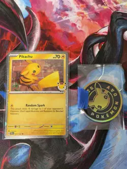 Pikachu (Pokemon Day 2026) 051/162 Promo Card and Coin - Image 1