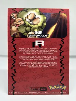 GOLEM - TEAM ROCKET CARDS TOP 2025 - POKEMON - PSA CGC BGS TAG TCG - Image 2