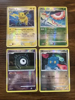 Pokemon Cards 4 Card Lot Reverse Holo 2007 Mysterious Treasures - Image 1