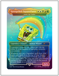 1x SpongeBob SquarePants - Jodah the Unifier, Foil, Secret Lair, Magic MTG NM - Image 1